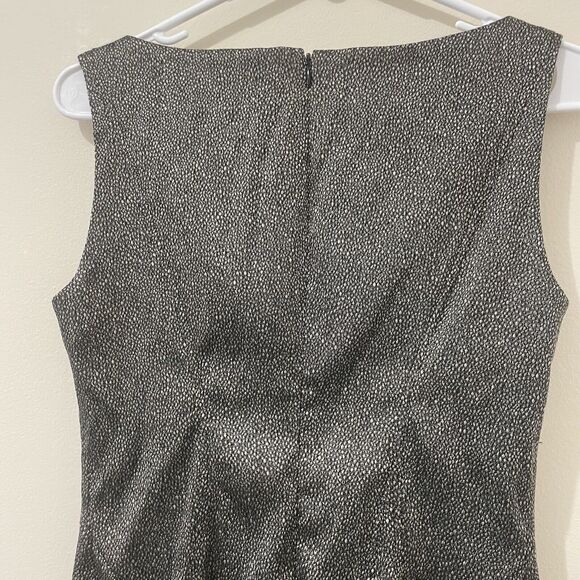 Zac Posen Bonnie Dress Formal Shiny Wind Black Fluted Scoop Neck Sz 22P NEW NWT - Picture 7 of 8